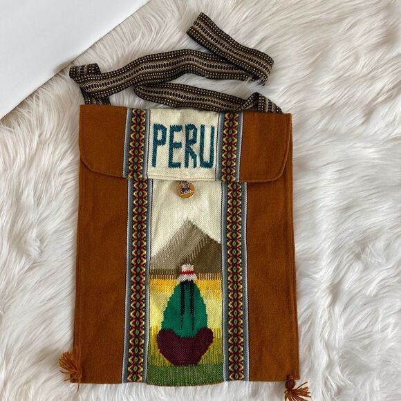 Crossbody boho Andean Peruvian handmade woven bag - Picture 1 of 5